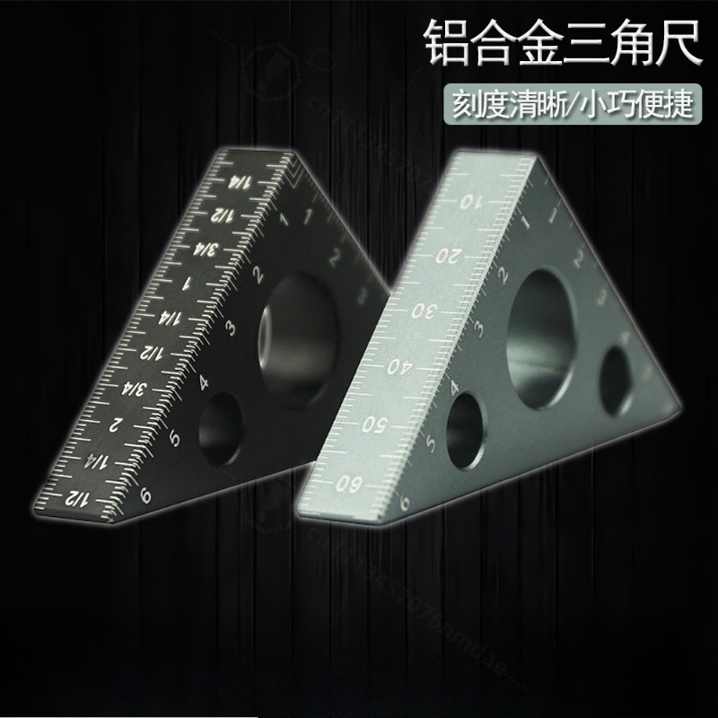 Workshop Layout Tools - Règle triangulaire en aluminium épais 90/45