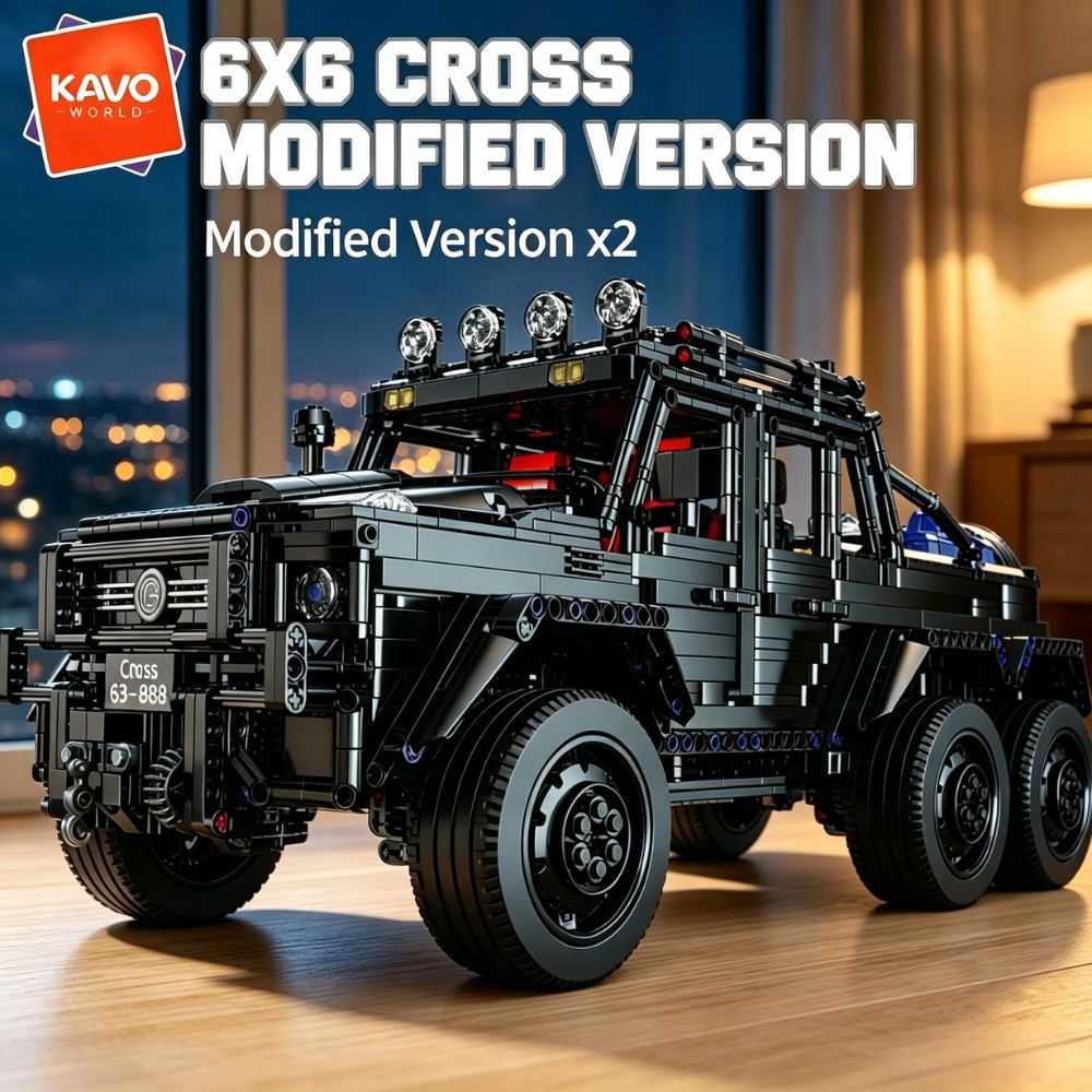 Tools Workshop Kids - KAVOWORLD Camion tout-terrain robuste 6x6, blocs